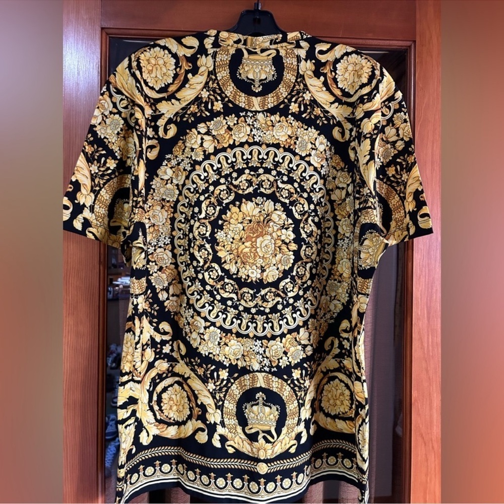 Men’s Versace BAROCCO print cotton T-shirt, size 4 XL made in Italy